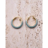 CUCOCUCA YXQ E429 Stainless Steel Enamel Hoop Earrings