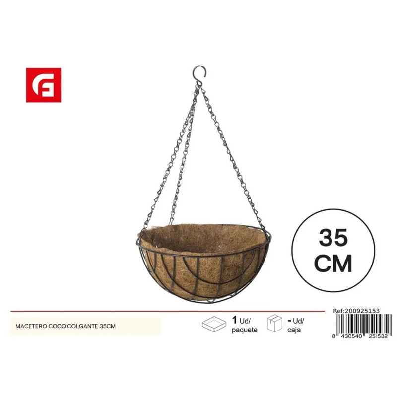 Cocco Hanger Vase - 35cm - Outdoor Garden Natural Decorations