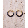 CUCOCUCA YXQ E429 Stainless Steel Enamel Hoop Earrings