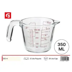 Beca de medición de cristal de 350 ml para microondas