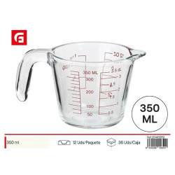 Bouteille de mesure en cristal microsonde de 350 ml