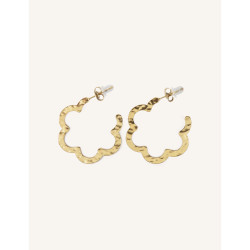 CUCOCUCA YXQ E268 Golden Stainless Steel Straussian Stud Earrings