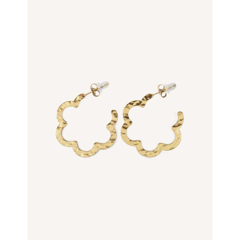 CUCOCUCA YXQ E268 Golden Stainless Steel Straussian Stud Earrings