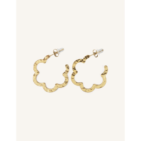 CUCOCUCA YXQ E268 Golden Stainless Steel Straussian Stud Earrings