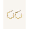 CUCOCUCA YXQ E268 Golden Stainless Steel Straussian Stud Earrings