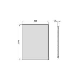 Emuca Centaurus Rectangular Mirror 600x800mm in Aluminum and...