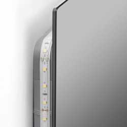 Emuca Centaurus-Regalrahmen aus Aluminium und Spiegelglas mit...