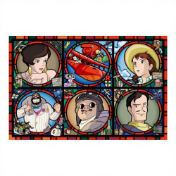 Puzzle in Vetro Colorato Porco Rosso
