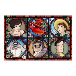 Puzzle in Vetro Colorato Porco Rosso