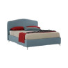 romantic padded queen or king size bed with tufted headboard and...