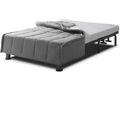 Divano Letto Estensibile a 2 Posti 140x190 cm con Cuscini Made in...