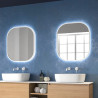 Lead-In Recessed Bathroom Mirror with Backlit Kamalu KAM-S7800B