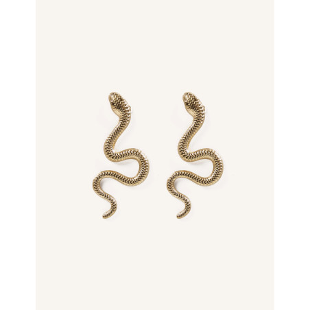 CUCOCUCA YXQ E84 Golden Stainless Steel Wavy Pattern Cuff Earrings