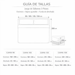 Set de sábanas modernas de algodón/poliéster con diseño...