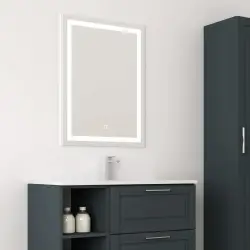Cycladic Rectangular LED Mirror 60x80 cm with Backlighting and...
