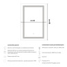 Cycladic Rectangular LED Mirror 60x80 cm with Backlighting and...