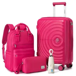 Set de Maletas Viajeras Elegante y de Moda en 4 Piezas con Diseño...