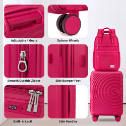 Ensemble de bagages élégant et à la mode en 4 pièces avec design...