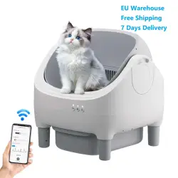 Lettiera Automatica per Gatti con Controllo App, Apertura...