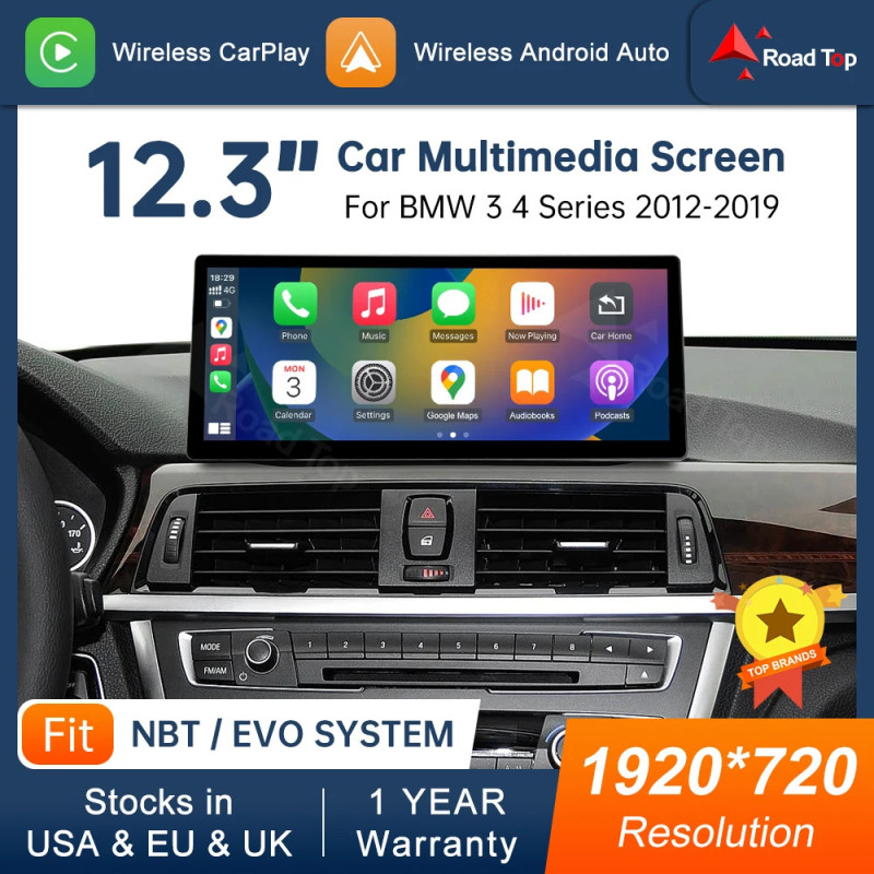 RoadTop 12.3 Mantenimiento Multimedios CarPlay inalámbrico Linux...