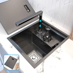Dispenser per bevande a scomparsa in acciaio inossidabile per bar...
