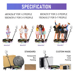 4-Person 360° Photo Booth with Chacktok Software, iPad Control...