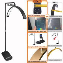 Lampada LED a Mezzaluna Dorata per Ciglia