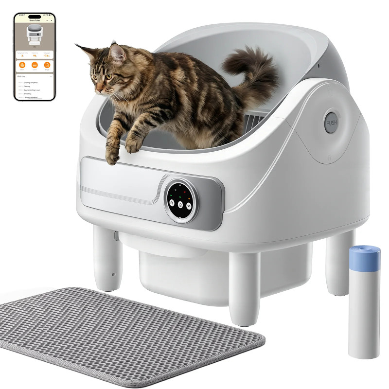 Intelligente Katzenkloschüssel, automatische geruchlose 75L große...
