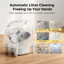 Lettiera Intelligente Autopulente per Gatti, Toilette Automatica...