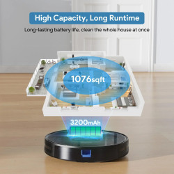 Robot Aspirapolvere e Lavapavimenti con Forte Aspirazione 2700Pa