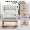 Oversize White Bear Stuffed Lounging Footrest with Side Pocket...