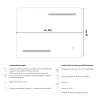 Rectangular LED Mirror with Siro Touch Switch, 100x80 cm, Color...