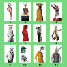 Animal Collage Postcards 15x10 cm Rectangular - Modern and...