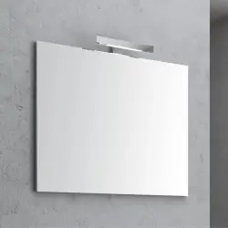 Rettangolare 95x68 cm Alluminio LED Specchio Bagno Essenziale...