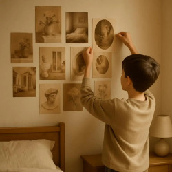 Wandsammlung Wanddekoration Beige SC E-Commerce Italien, Vintage...