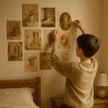 Wandsammlung Wanddekoration Beige SC E-Commerce Italien, Vintage...