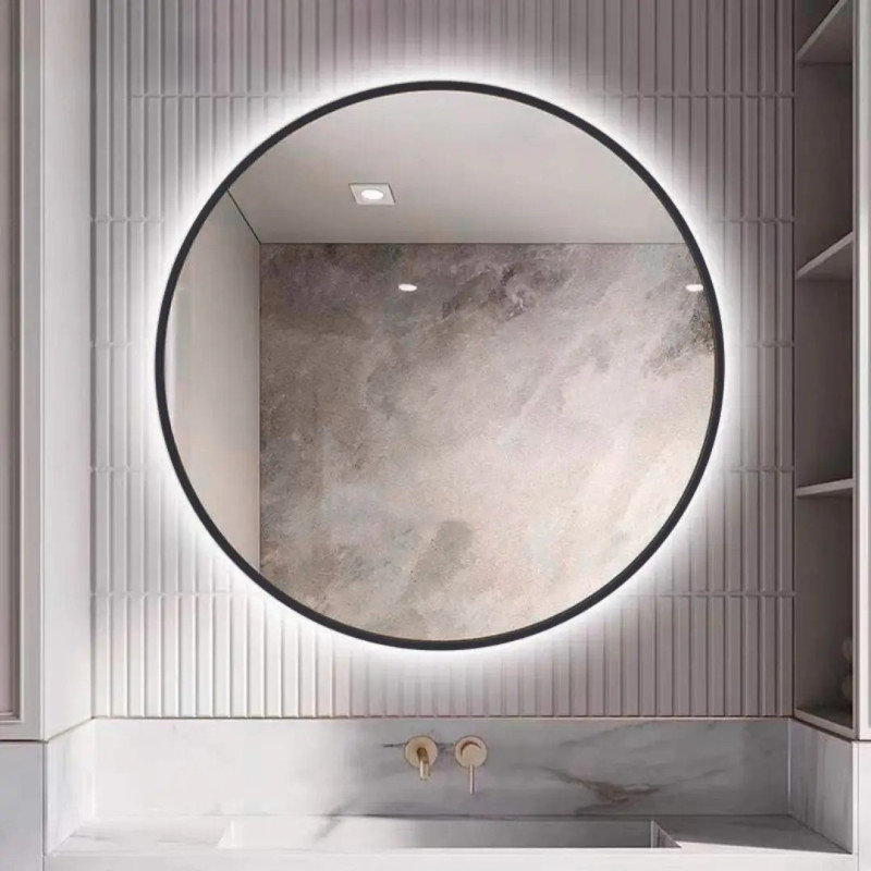 Specchio LED Rotondo Samos Retroilluminato con Interruttore Touch...