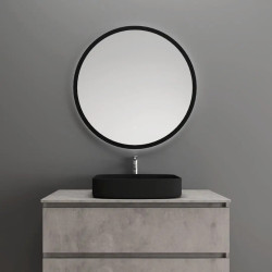 Spiegel LED Rund Samos Beleuchtet mit Touch-Schalter, Größe 60cm...