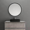 LED Round Mirror with Touch-Sensor Switch, 60cm Diameter...