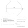 Skopelos LED Octagonal Mirror 80x80 cm with Touch Dimmer Switch 27...