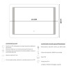 LED Rectangular Mirror with Touch Switch 120x80 cm, 6000K - 6500K...