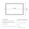 120x80 cm Rectangular LED Mirror with Backlight and Touch Switch...