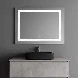 Spoggio rettangolare a LED con accensione tattile, dimensioni...