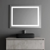 LED Rectangular Mirror with Touch Switch Backlit - 80x60 cm 6000K