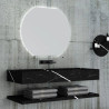 Evia 90x80 cm LED Mirror with Lighting and Touch-Sensitive 2-Way...