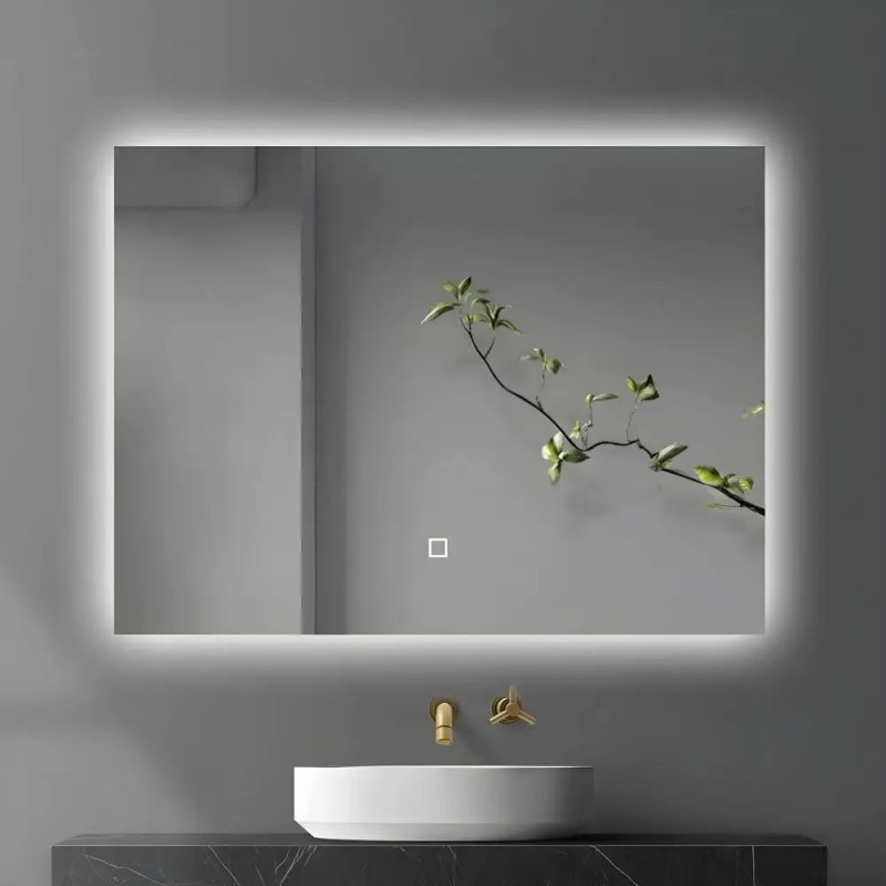 Naxos miroir rectangulaire LED avec éclairage tactile et réglage...