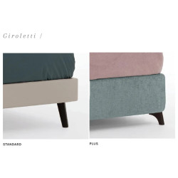 Letto Contemporaneo Imbottito con Contenitore Queen/King, Tessuto...