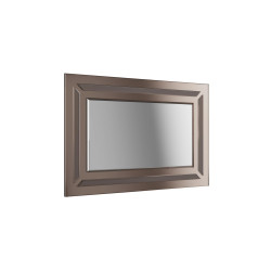 Contemporary Decorative Mirror with Smoked Glass and Layered Frame