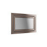 Contemporary Decorative Mirror with Smoked Glass and Layered Frame