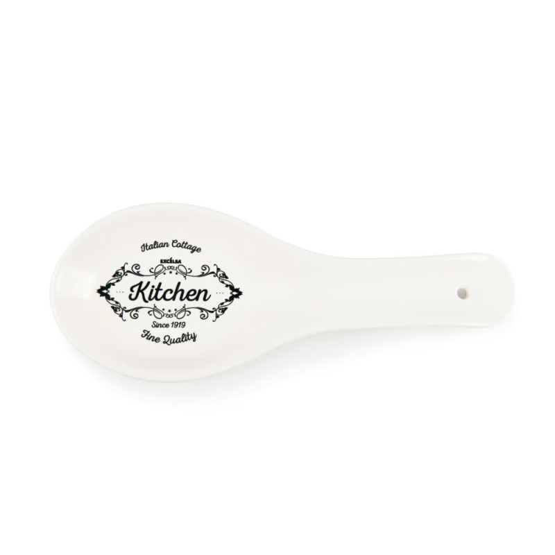 EXCELSA Italian Style White Ceramic Spoon Rest 25.5x9.5x2.5 Cm...
